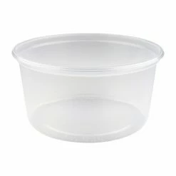 Null 1000x Verpackungsbecher PP 250 Ml Ø 100 Mm H 48 Mm Rund Glatt Transparent