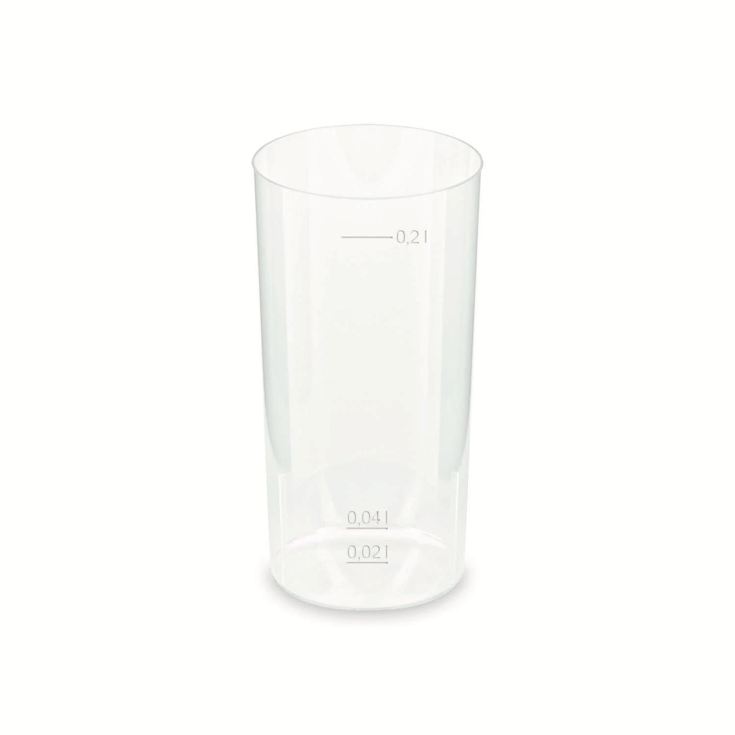 Null 200x Mehrwegbecher Pfandbecher Klar PP Eichstrich 0,2 L Ø 6,8 Cm – Bild 4