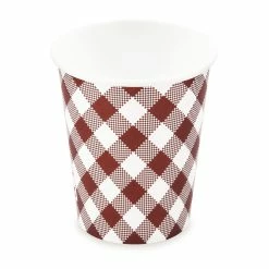 Null 100x Heiß- Und Kaltgetränkebecher Pappbecher Karo 200ml 280ml Ø 80mm