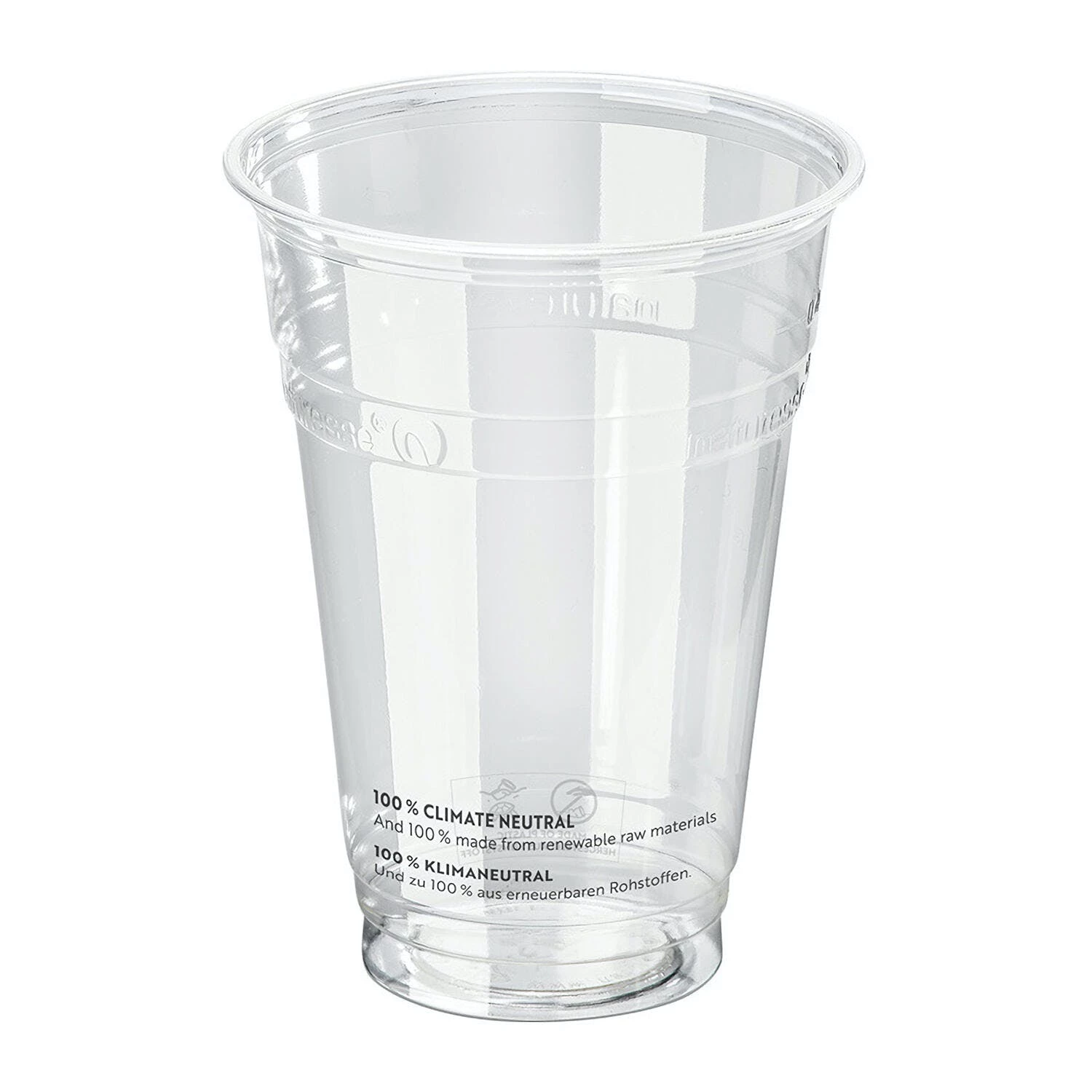 Null 50x BIO Trinkbecher 400 Ml Eichstrich Ø 96 Mm Bio-Kunststoff (PLA)