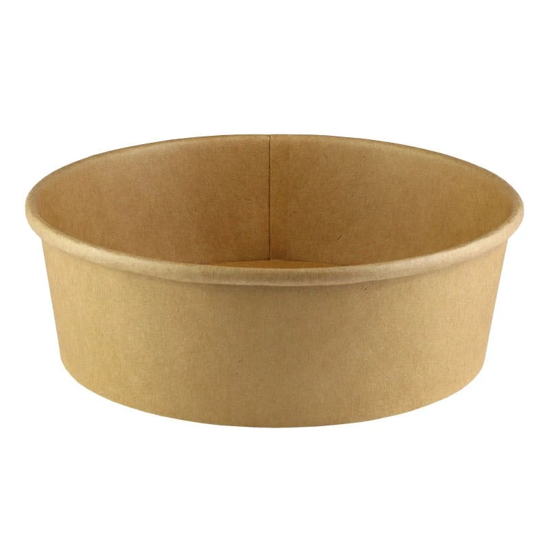 Null 300x Salatschale Kraftpapier Beschichtung Ø 18,5 Cm 1300 Ml Braun – Bild 3