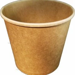 Null 500 Suppenbecher 760 Ml - 11,5cm - Pappe Mit PLA Innenbeschichtung Braune Einweg-Becher Biologisch Abbaubare Suppen-Becher To Go Kompostierbar