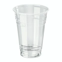 Null 100x BIO Trinkbecher 400 Ml Eichstrich Ø 96 Mm Bio-Kunststoff (PLA)